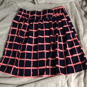 Waffle print mini skirt